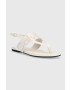 Calvin Klein Jeans Sandále FLAT SANDAL WEBBING dámske béžová farba YW0YW00956 - Pepit.sk