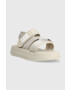 Calvin Klein Jeans Sandále PREFRESATO SANDAL BADGE dámske béžová farba na platforme YW0YW00967 - Pepit.sk