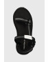 Calvin Klein Jeans Sandále PREFRESATO SANDAL WEBBING XRAY dámske čierna farba na platforme YW0YW00969 - Pepit.sk