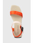 Calvin Klein Jeans Sandále WEDGE BLCOK SANDAL SATIN/HW dámske oranžová farba na platforme YW0YW00980 - Pepit.sk