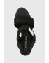 Calvin Klein Jeans Sandále WEDGE SANDAL BADGE dámske čierna farba na kline YW0YW01028 - Pepit.sk