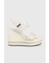 Calvin Klein Jeans Sandále WEDGE SANDAL WEBBING dámske béžová farba na kline YW0YW00959 - Pepit.sk