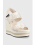 Calvin Klein Jeans Sandále WEDGE SANDAL WEBBING dámske béžová farba na kline YW0YW00959 - Pepit.sk