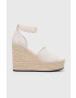 Calvin Klein Jeans Sandále WEDGE SANDAL WIDE SU CON dámske čierna farba na kline YW0YW00963 - Pepit.sk