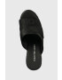 Calvin Klein Jeans Šľapky WEDGE SANDAL WEBBING dámske čierna farba na kline YW0YW00961 - Pepit.sk