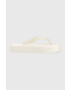 Calvin Klein Jeans Žabky BEACH SANDAL FLATFOR dámske biela farba na platforme YW0YW01092 - Pepit.sk