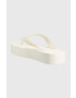 Calvin Klein Jeans Žabky BEACH SANDAL FLATFOR dámske biela farba na platforme YW0YW01092 - Pepit.sk