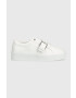 Calvin Klein Kožené tenisky Flatform Cupsole Lace Up biela farba - Pepit.sk