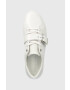 Calvin Klein Kožené tenisky Flatform Cupsole Lace Up biela farba - Pepit.sk