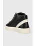 Calvin Klein Kožené tenisky HIGH TOP LACE UP ARCHIVE STRIPE čierna farba HM0HM01291 - Pepit.sk