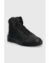 Calvin Klein Kožené tenisky HIGH TOP LACE UP INV STITCH čierna farba HM0HM01164 - Pepit.sk