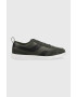 Calvin Klein Kožené tenisky HM0HM00851 LOW TOP LACE UP LTH MIX zelená farba - Pepit.sk