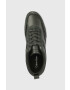 Calvin Klein Kožené tenisky HM0HM00851 LOW TOP LACE UP LTH MIX zelená farba - Pepit.sk