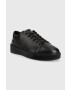 Calvin Klein Kožené tenisky HM0HM00869 LOW TOP LACE UP FESTIVE čierna farba - Pepit.sk