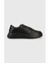 Calvin Klein Kožené tenisky HM0HM00992 LOW TOP LACE UP PIPING čierna farba - Pepit.sk