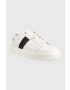 Calvin Klein Kožené tenisky Low Top Lace Up biela farba - Pepit.sk