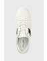 Calvin Klein Kožené tenisky Low Top Lace Up biela farba - Pepit.sk