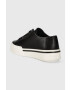 Calvin Klein Kožené tenisky LOW TOP LACE UP pánske čierna farba HM0HM01177 - Pepit.sk