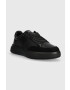 Calvin Klein Kožené tenisky LOW TOP LACE UP LTH čierna farba HM0HM01047 - Pepit.sk