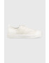 Calvin Klein Kožené tenisky LOW TOP LACE UP LTH biela farba HM0HM01045 - Pepit.sk