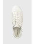 Calvin Klein Kožené tenisky LOW TOP LACE UP LTH biela farba HM0HM01045 - Pepit.sk