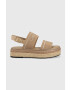 Calvin Klein Sandále FLATFORM WEDGE - HE dámske biela farba na platforme HW0HW01497 - Pepit.sk