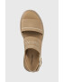 Calvin Klein Sandále FLATFORM WEDGE - HE dámske biela farba na platforme HW0HW01497 - Pepit.sk