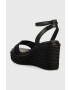 Calvin Klein Sandále WEDGE 50HH W/HW - JQ dámske čierna farba na kline HW0HW01490 - Pepit.sk