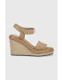 Calvin Klein Sandále WEDGE 70HH - HE dámske béžová farba na kline HW0HW01499 - Pepit.sk