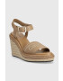 Calvin Klein Sandále WEDGE 70HH - HE dámske béžová farba na kline HW0HW01499 - Pepit.sk