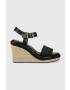 Calvin Klein Sandále WEDGE 70HH - HE dámske čierna farba na kline HW0HW01499 - Pepit.sk