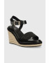 Calvin Klein Sandále WEDGE 70HH - HE dámske čierna farba na kline HW0HW01499 - Pepit.sk