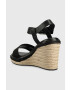 Calvin Klein Sandále WEDGE 70HH - HE dámske čierna farba na kline HW0HW01499 - Pepit.sk