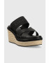 Calvin Klein Šľapky WEDGE 50HH - HE dámske čierna farba na kline HW0HW01498 - Pepit.sk