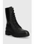 Calvin Klein Workery CLEAT COMBAT BOOT - EPI MONO MIX dámske čierna farba na platforme HW0HW01713 - Pepit.sk