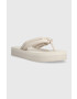 Calvin Klein Žabky FLATFORM FLIP FLOP W/HW dámske béžová farba na platforme HW0HW01503 - Pepit.sk