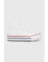 Converse Detské tenisky Chuck Taylor All Star Lift 272856C-White.Garn dámske biela farba - Pepit.sk