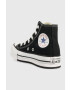 Converse Detské tenisky CHCK TAYLOR ALL STAR EVA LIFT 372859C čierna farba - Pepit.sk