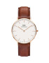 Daniel Wellington Hodinky Classic 36 St Mawes hnedá farba - Pepit.sk