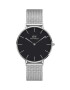 Daniel Wellington Hodinky Petite 36 Sterling strieborná farba - Pepit.sk