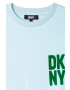 DKNY Dievčenské šaty zelená farba mini oversize - Pepit.sk