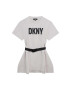 DKNY Dievčenské šaty biela farba mini oversize - Pepit.sk