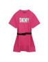 DKNY Dievčenské šaty ružová farba mini oversize - Pepit.sk