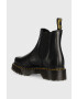 Dr. Martens Kožené topánky chelsea 2976 Bex Squared DM27888001-Black dámske čierna farba na plochom podpätku - Pepit.sk