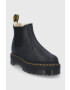 Dr. Martens Kožené topánky Chelsea Quad FL 2976 25635001-Black.Pisa dámske čierna farba na platforme zateplené - Pepit.sk