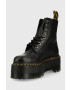 Dr. Martens Kožené workery 1460 Pascal Max DM26925001.1460.Pascal-Black.Pisa dámske čierna farba na platforme - Pepit.sk