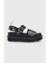 Dr. Martens Sandále Vegan Voss DM26803001.Vegan.Voss-Black dámske čierna farba na platforme - Pepit.sk