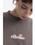 Ellesse Bavlnená mikina Sappan Sweatshirt SGM13149-BROWN dámska šedá farba s potlačou - Pepit.sk