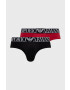 Emporio Armani Underwear Slipy (2-pak) pánske čierna farba - Pepit.sk