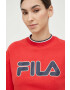 Fila Mikina x Hailey Bieber dámska červená farba s potlačou - Pepit.sk